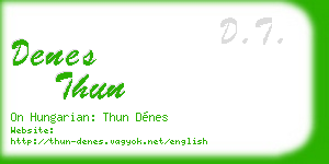 denes thun business card